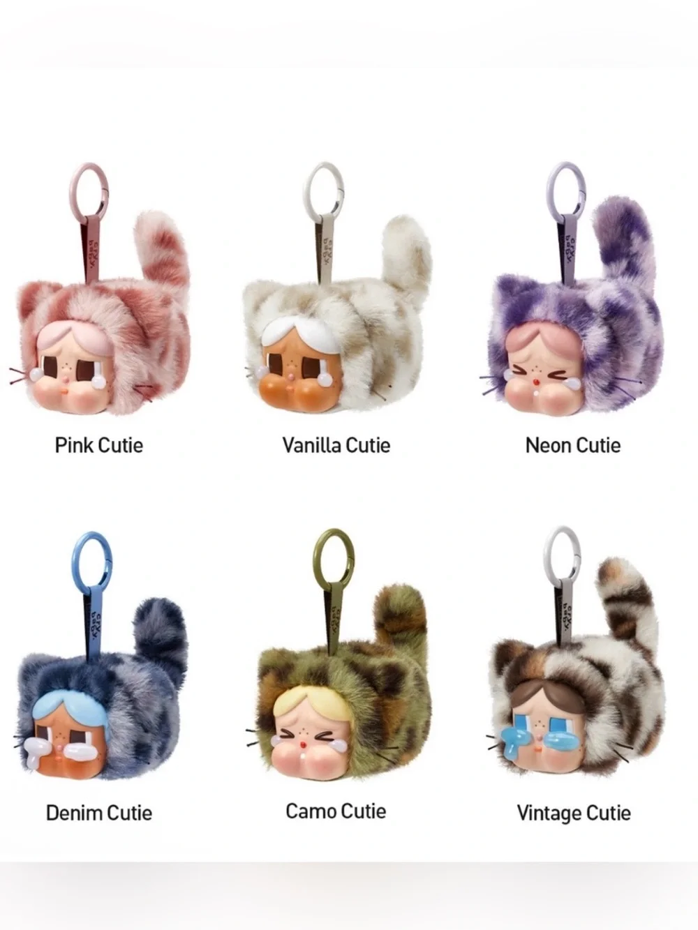 POPMART CRYBABY Wild but Cutie Pink Keychain.
